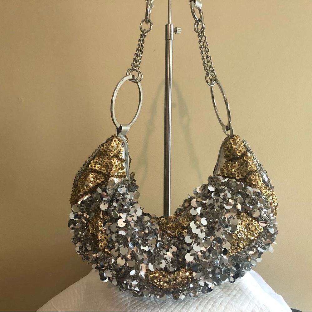 Sparkling Handbag Gold and Silver Never Used